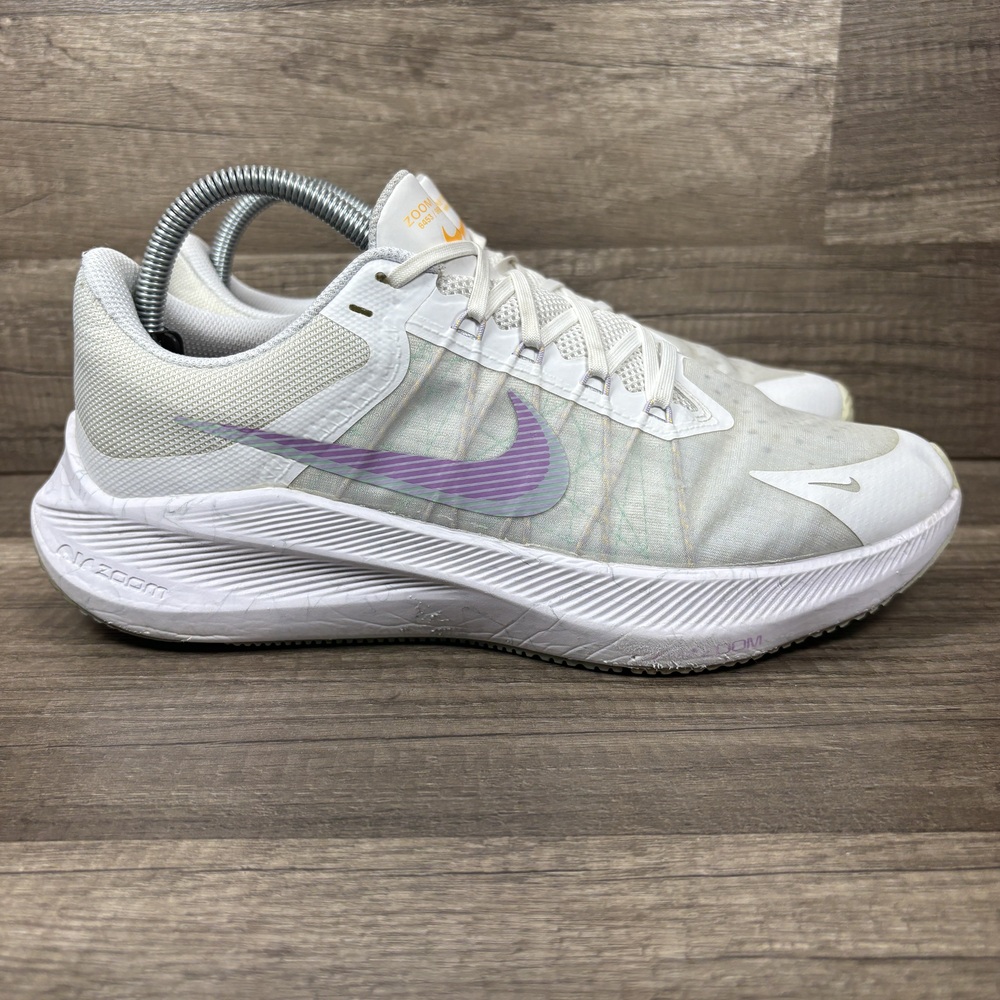 Nike Zoom Winflo 8 White Purple Womens US Size 10 CW3421-102 Running Shoes